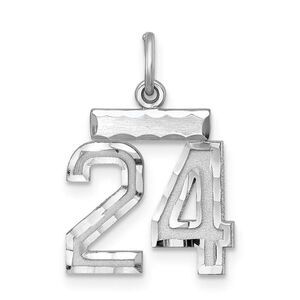 Sterling Silver, Varsity Collection, Small D/C Pendant, Number 24